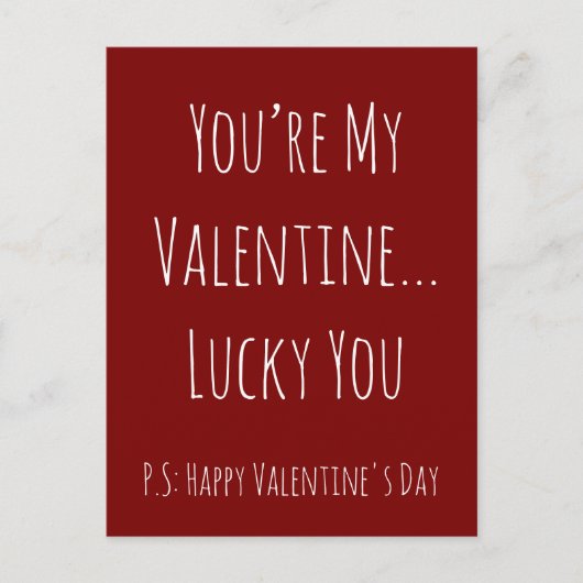 Funny Sarcastic Valentine’s – Custom Text Briefkaart (Voorkant)