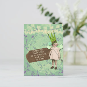 Funny Sarcastic Veranderde Art  Birthday Girl Briefkaart