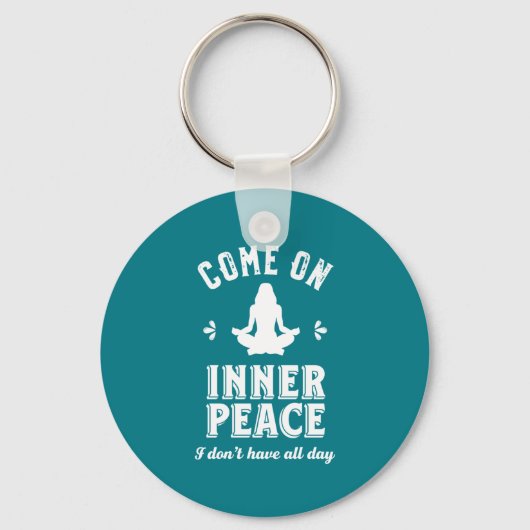 Funny Sarcastic Yoga Meditation Inner Peace Zen Sleutelhanger (Voorkant)