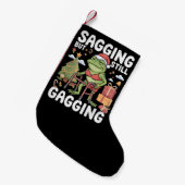 Funny SarcasticChristmas Sagging But Still Gagging Kleine Kerstsok (Voorkant (Hangend))