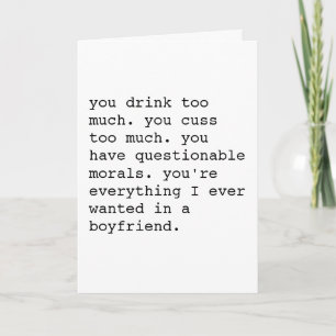 Funny sarcastique Valentines Carte de Jour - Petit