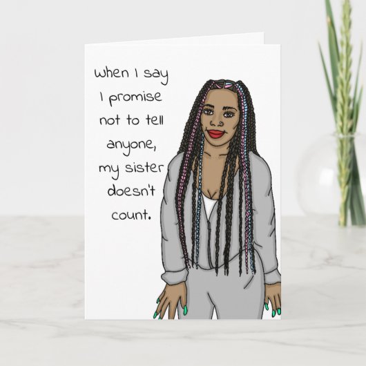 Funny, Sarcastisch, bel me, zuster Humor Kaart (Voorkant)