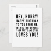 Funny sarcastische verjaardagswensen voor man briefkaart (Voorkant / Achterkant)