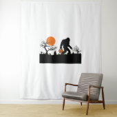 Funny Sasquatch Bigfoot Halloween Costume T shirt Wandkleed (In situ)