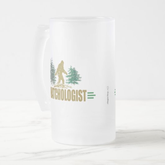 Funny Sasquatch, Bigfoot Matglas Bierpul (Voorkant links)