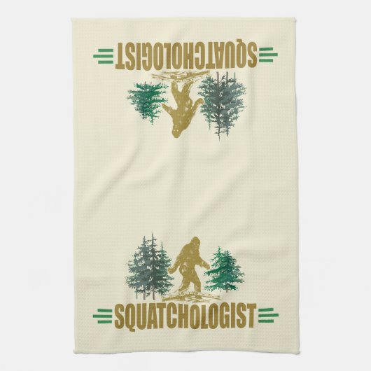 Funny Sasquatch, Bigfoot Theedoek (Verticaal)
