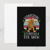 Funny Sasquatch Christmas Squatching Bigfoot Xmas Kaart (Voorkant / Achterkant)