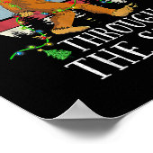 Funny Sasquatch-kerstvierkant met Bigfoot Xmas Poster (Hoek)