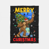 Funny Sasquatch Santa Bigfoot Christmas Tree Xmas Fleece Deken (Voorkant)