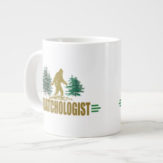 Funny Sasquatch, Squatchin, Squatching, Believer Extra Grote Mok (Voorkant links)