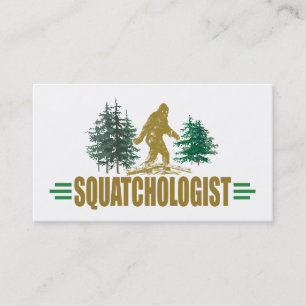 Funny Sasquatch, Squatchin, Squatching, Believer Visitekaartje