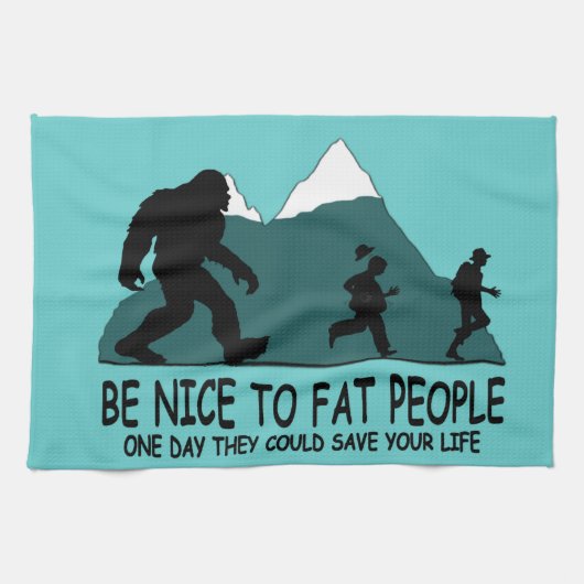 Funny Sasquatch Theedoek (Horizontaal)