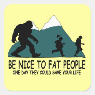 Funny Sasquatch Vierkante Sticker
