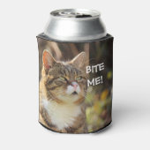 Funny Sassy Cat met Attitude Bite me Blikjeskoeler (Blikje Achterkant)