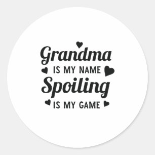 Funny Sassy Grandma is mijn naam. Ronde Sticker