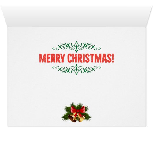 Funny "Satan" Autocorrect carte de Noël (Intérieur Horizontal (Bas))