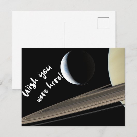 Funny Saturn Briefkaart (Voorkant / Achterkant)