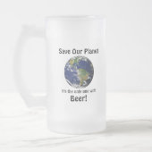 Funny Save Our Planet Quote Matglas Bierpul (Links)