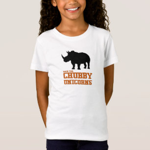 Funny Save the Chubby Unicorns Rhino Oranje T-shirt