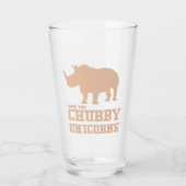 Funny Save the Chubby Unicorns Rhino Pink Glas (Voorkant)