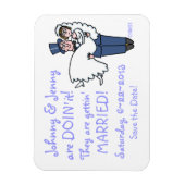 Funny Save-the-Date Wedding Keepslag Magneet (Verticaal)