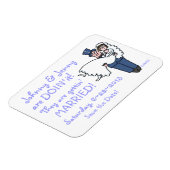 Funny Save-the-Date Wedding Keepslag Magneet (Linkerzijde)