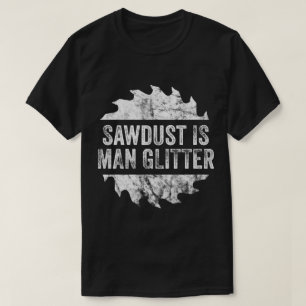 Funny Sawsel Man Glitter grappig T-shirt