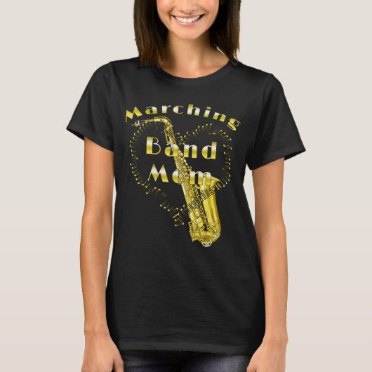Funny Saxophone Marching Band Mam T-shirt (Voorkant)