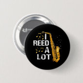 Funny Saxophone Ronde Button 5,7 Cm (Voorkant /achterkant)