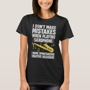 Funny saxophone voor mannen, marchingbandspeler t-shirt