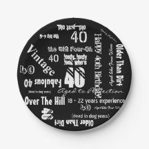 Funny Sayings 40th Birthday Black