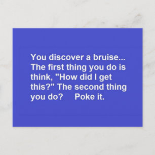FUNNY SAYINGS BRUISE POKT LAUGHS COMMENTAAR POSTCA BRIEFKAART