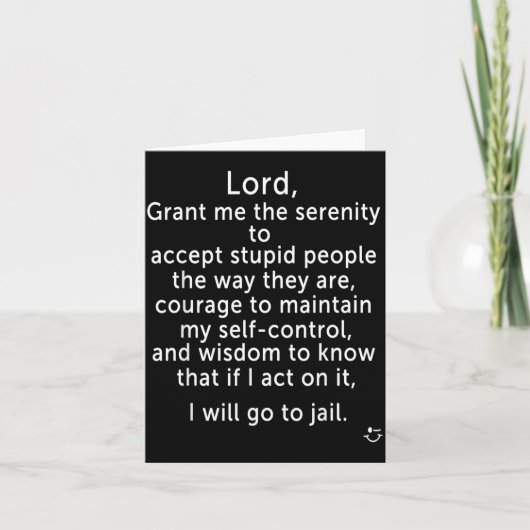 Funny Sayings S - New Serenity Jail Prayer  Kaart (Voorkant)
