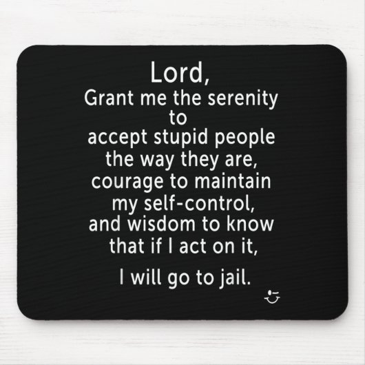 Funny Sayings S - New Serenity Jail Prayer  Muismat (Voorkant)