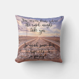 Funny Sayings spoorweg achtergrond Kussen