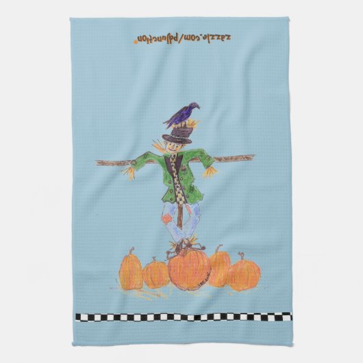 Funny Scarecrow Theedoek (Verticaal)