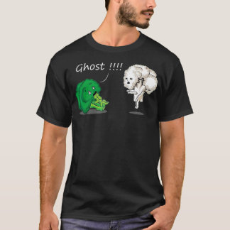 Funny Scared Broccoli van Ghost Cauliflower Funny T-shirt