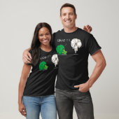 Funny Scared Broccoli van Ghost Cauliflower Funny T-shirt (Unisex)