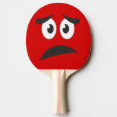 Funny Scared Face Novelty Tafeltennisbatje (Achterkant)