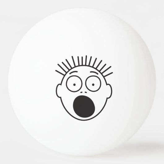 Funny Scared Face Pingpongballen (Voorkant)