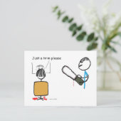 Funny Scary Barber Sweeney Todd Briefkaart (Staand voorkant)