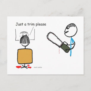 Funny Scary Barber Sweeney Todd Briefkaart