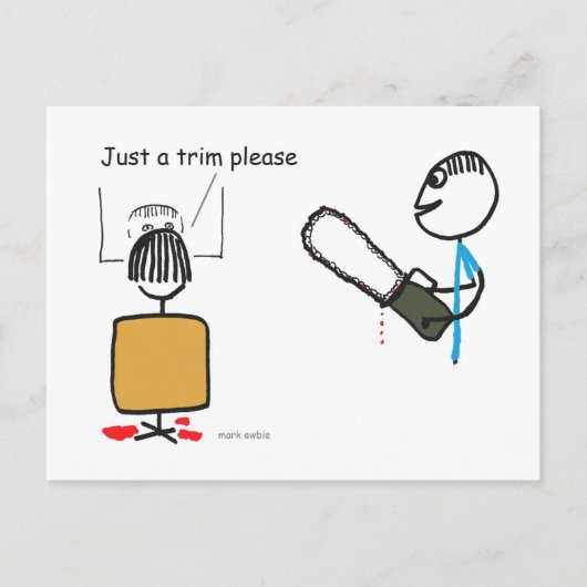 Funny Scary Barber Sweeney Todd Briefkaart (Voorkant)