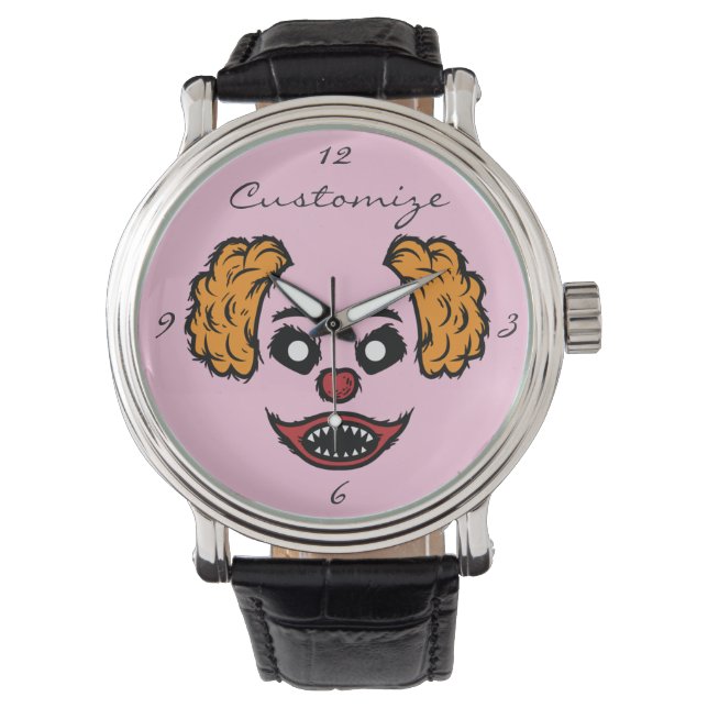 Funny Scary Clown Thunder_Cove Horloge (Voorkant)