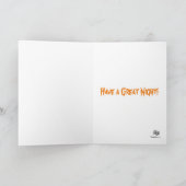 Funny Scary Ghost Halloween Kaart (Binnen)