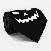 Funny Scary Haunted Jack O Lantern Pumpkin Monster Stropdas (Opgerold)