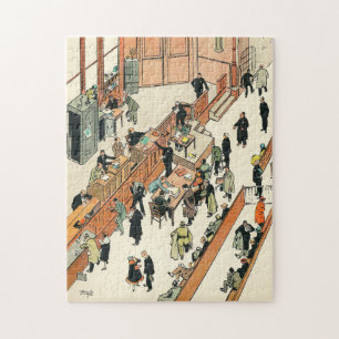 Funny scene, Jefferson Market Police Court NY Legpuzzel