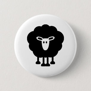 Funny schaap ronde button 5,7 cm