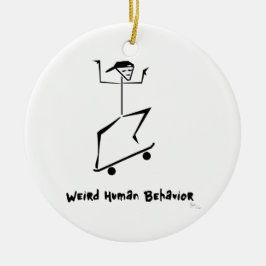 Funny Schaats Board kerstversiering Keramisch Ornament