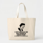 Funny scheiding grote tote bag (Voorkant)
